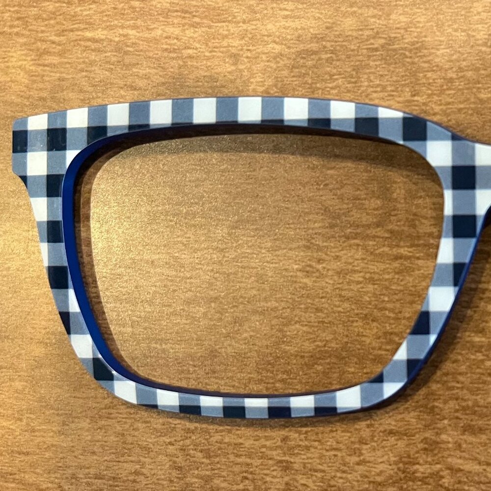 Pair Eyewear Glasses - Larkin Frame Topper - The Navy Gingham